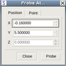 Probe At dialog box