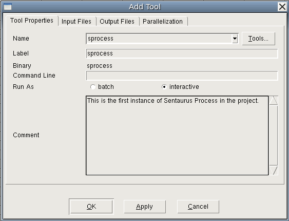 Add Tool dialog box